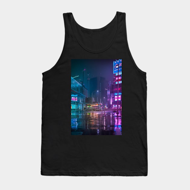 Only the rain Downtown Tokyo Tank Top by TokyoLuv